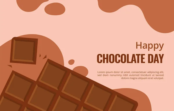 Modelo Fundo Dia Mundial Chocolate — Vetor de Stock