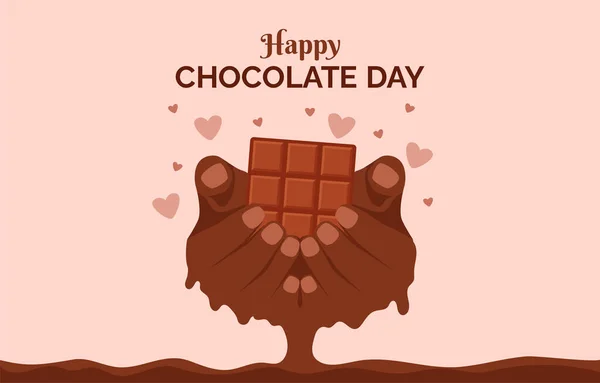 Plantilla Fondo Día Mundial Del Chocolate — Vector de stock