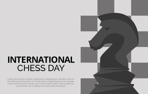 Шаблон Международного Дня Шахмат — стоковый вектор