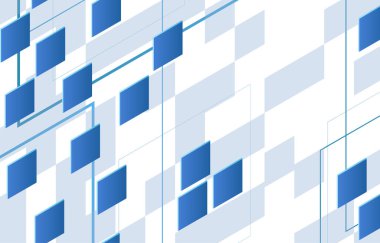 Blue Square Geometric Tech Düz Arkaplan Şablonu. Zarif bir tasarım konseptine sahip arkaplan şablonu, afiş, flayer, vs. için minimal biçim bileşimi.