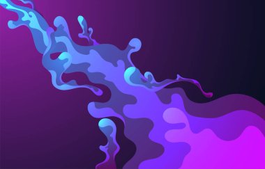 Mor sıvı soyut arkaplan şablonu. Pankart ve yüzücü için zarif bir tasarım konsepti olan arkaplan şablonu.