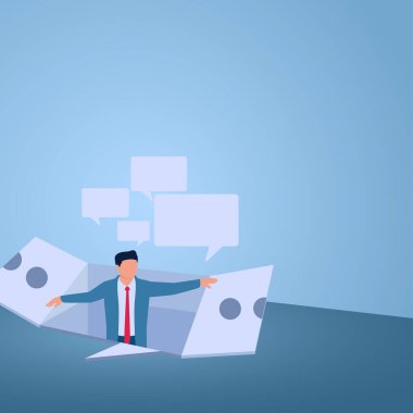 Yeraltından bir adam çıkar. Görünür baloncuk sohbetini açar. Açık iletişim için bir örnektir..