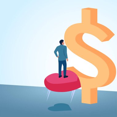 Bir adam aşkın zirvesine tırmanır. Kârlı bir hobi için mecazi bir örnek, para getiren bir tutku ve sevilen bir iş..