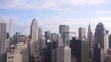 NY City Skyline Yukarıdan Yapılarla Sabit Görüntüler