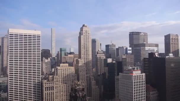 Κτίρια Νέας Υόρκης Από Ψηλά Δεξιά Προς Αριστερά — Αρχείο Βίντεο