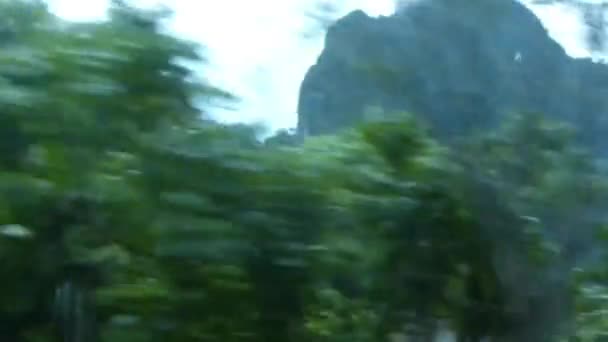 Driving Flora Mountain Slide Right Left — Stockvideo