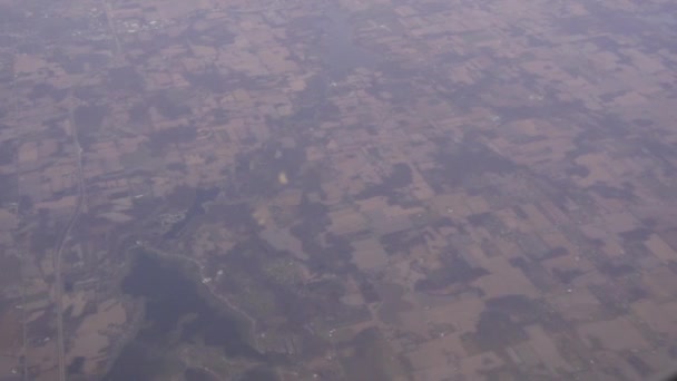 Θέα Στο Έδαφος Από Αεροπλάνο Διαφάνεια Αριστερά Προς Δεξιά — Αρχείο Βίντεο
