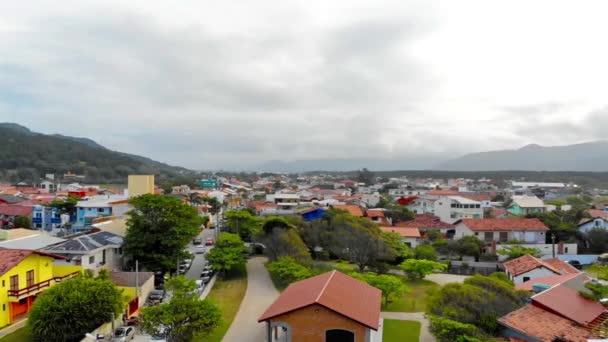 Uma Pequena Cidade Ilha Uma Cidade Brasileira Dolly Left — Vídeo de Stock