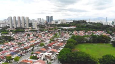 Penang 'da Buidlings ve Yeşillik' in hayret verici hava manzarası