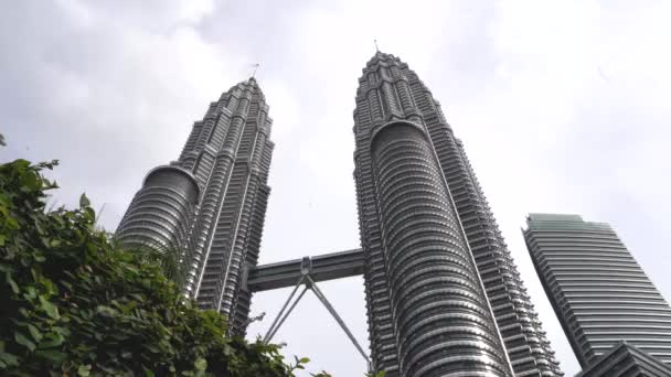 Vista Deslumbrante Das Torres Petronas Klcc Malásia — Vídeo de Stock