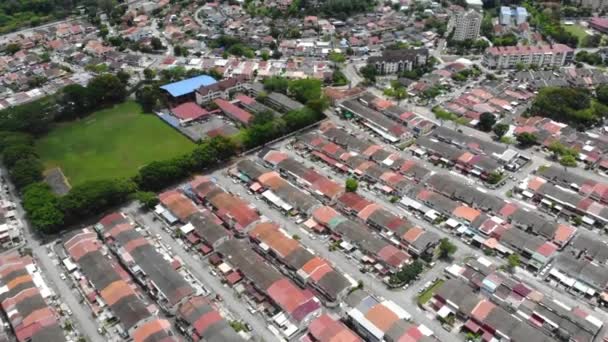 Καταπληκτική Εναέρια Άποψη Της Πόλης Penang Κατά Διάρκεια Της Ημέρας — Αρχείο Βίντεο