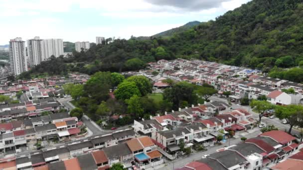 Vista Panorâmica Montanhas Tropicais Casas Georgetown — Vídeo de Stock
