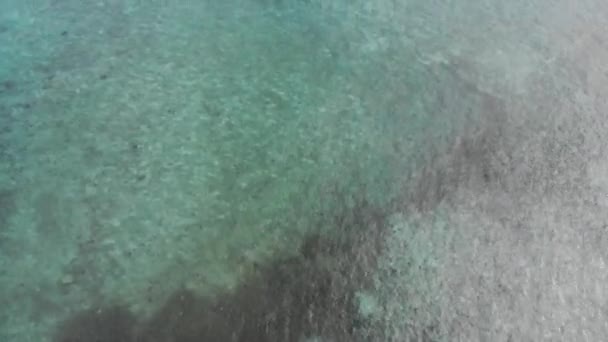 Bird Eye Άποψη Του Τυρκουάζ Νερό Του Ωκεανού Μια Σαφή — Αρχείο Βίντεο