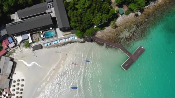 Vista Panorâmica Belo Resort Ilha Perhentian Besar — Vídeo de Stock