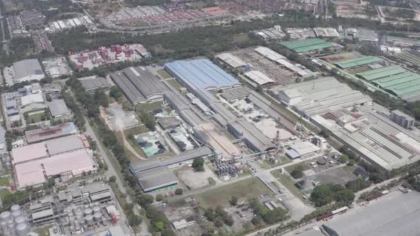 Flygfoto Fabriksbyggnader Vietnam Närliggande Grönska — Stockvideo