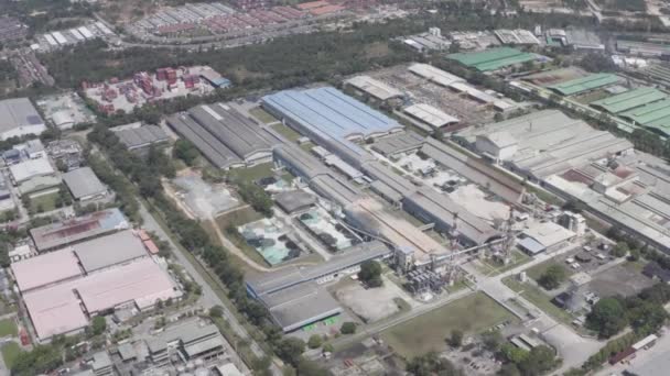 Pemandangan Udara Bangunan Industri Dan Pabrik Granit Dekatnya Hijau — Stok Video