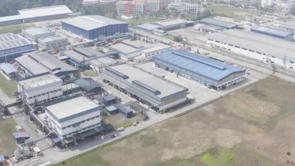 Top Aerial View Granite Factory Industrial Area Vietnam — Stock Video