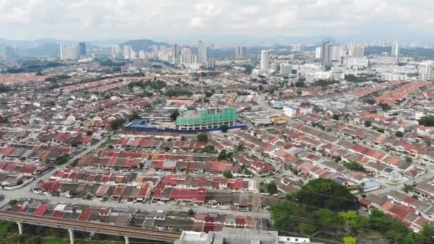 Drohnenblick Auf Schöne Häuser Petaling Jaya Malaysia — Stockvideo