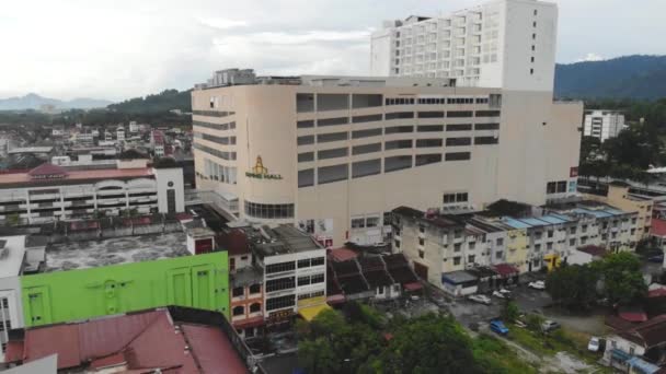 Drone Vista Del Centro Comercial Taiping Apartamentos Modernos — Vídeo de stock