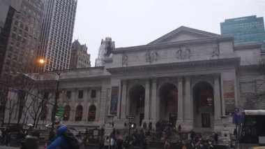 People In Front Of Library From Outside - Static