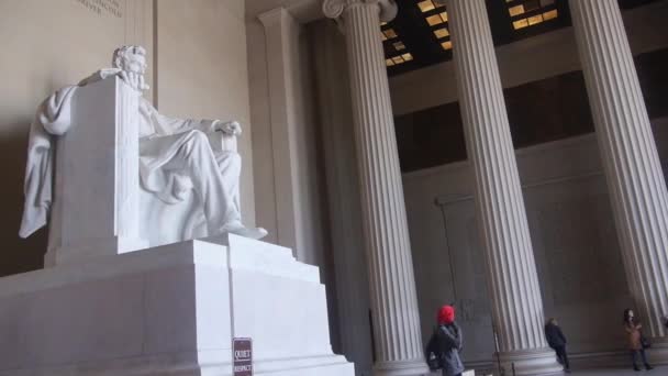 Abraham Lincoln People Pan Right Left — стокове відео