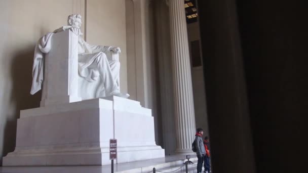 Abraham Lincoln People Slide Right Left — стокове відео