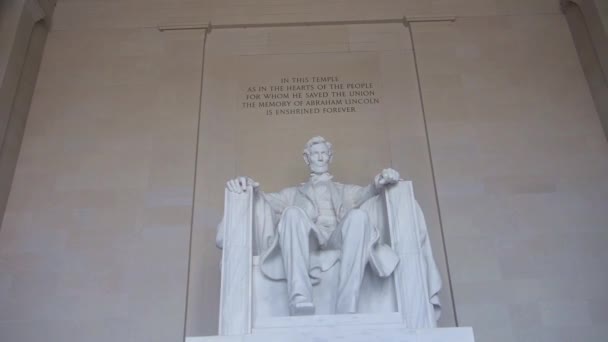 Abraham Lincoln Statue Static — Stok Video