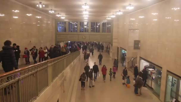 People Walking Grand Central Train Station Static — Vídeo de Stock