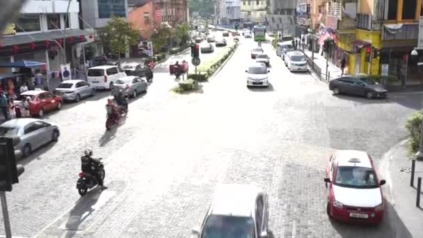 Daytime View Cars Bikes Roadside — Stock Video