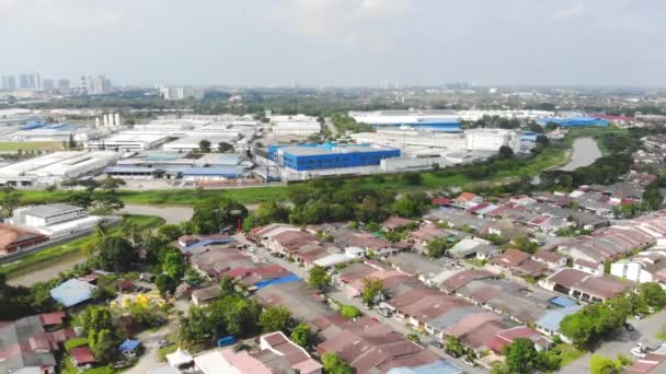 Vista Aérea Apartamentos Modernos Casas Coloridas Malasia — Vídeo de stock