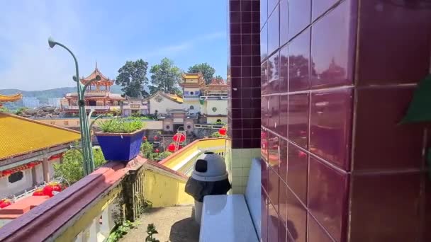 Malezya Daki Geleneksel Tapınak Binalarının Manzarası — Stok video
