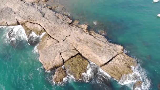 Exquisite Luftaufnahme Der Französischen Strandküste Karatschi — Stockvideo