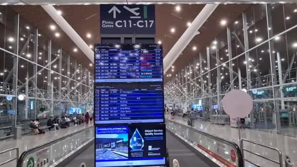 科伦坡机场的飞行资料显示系统 — 图库视频影像