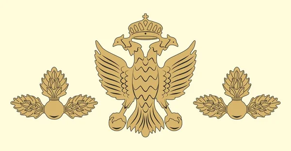 Vektorbild Eines Schildes Emblems Logos Form Eines Adlers Symbols Wappens — Stockvektor