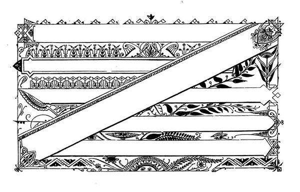 Antique 19th-century engraving of typographic element. Published in Proben-Album, Buchdruckerei Julius Klinkhardt, Leipzig, Germany (1881).