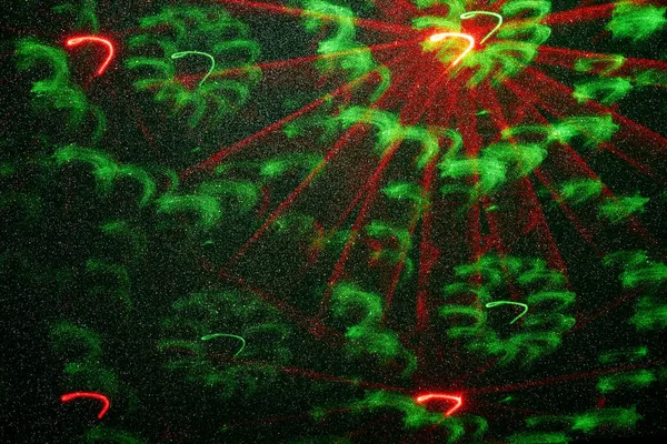 木目の濃い青の背景に 緑と赤の数字と光線のパターン — ストック写真