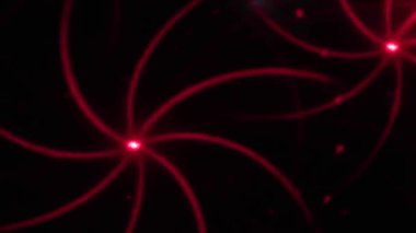 Siyah arka planda pembe renkli yanıp sönen ve uçan animasyon desenleri