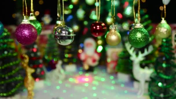Natal Movimento Fundo Natal Meio Borrado Com Decorações Ano Novo — Vídeo de Stock