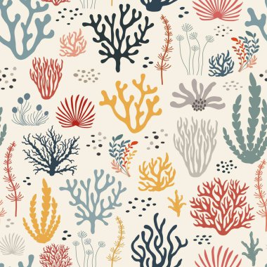 Deniz altı manzarası. Sabit deniz deseni.