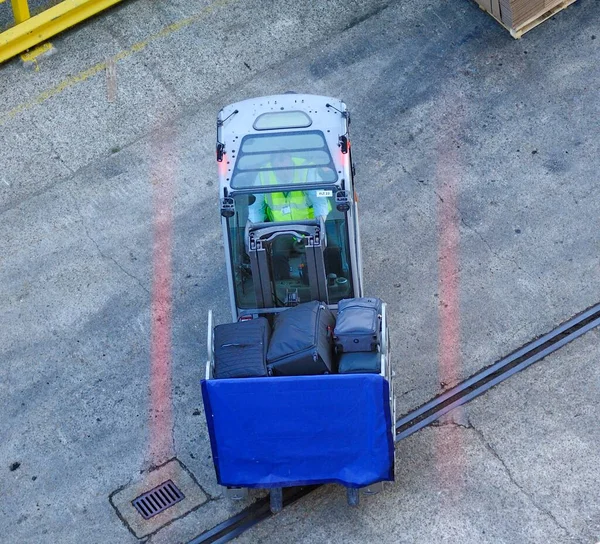Port Southampton England Maj 2022 Foklift Truck Moving Cargo Fäktning — Stockfoto