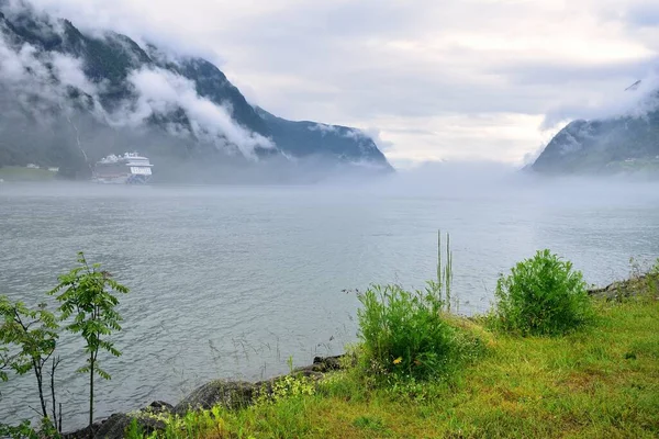 Skjolden Sognefjord Noruega Junho 2022 Princesa Céu Uma Neblina Skjolden — Fotografia de Stock