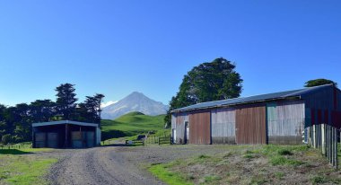 Yeni Zelanda 'nın Taranaki Dağı Stratovolcano' su