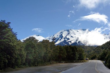 Cloud inversion below the summit of Mount Ruapehu clipart