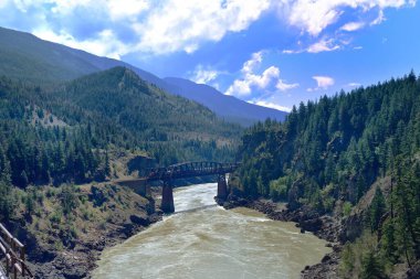 The Cisco Crossing above the Fraser River clipart