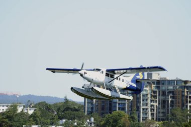 Victoria, Kanada - 23 Haziran 2024: Saltspring Havayollarından karaya çıkan deniz uçağı