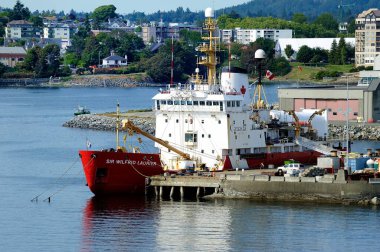 Victoria, Kanada - 3 Temmuz 2023: Victoria 'da Sör Wilfrid Laurier Şamandıra Taşıyıcı