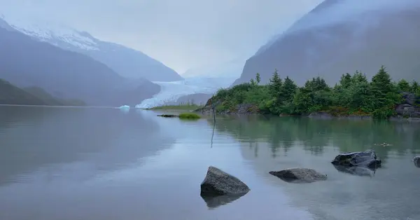 stock image Mendenhall Glacier  icefield in the Tongrass National Forest