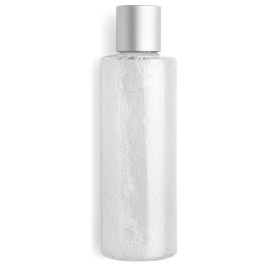 Beyaz kozmetik şişe üzerinde beyaz izole