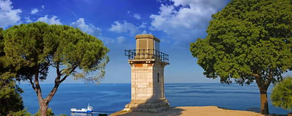 Panorama View Lighthouse Adriatic Sea Rovinj Croatia Summer Landscape — Stock Fotó