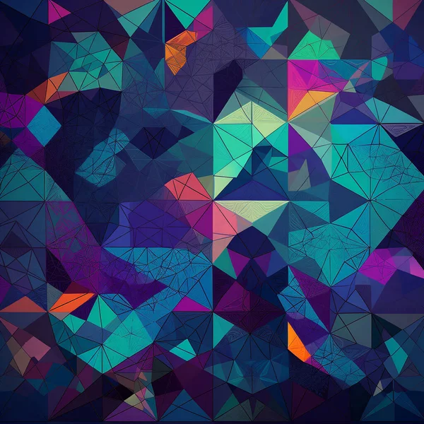 Generative ai. Abstract geometry pattern background.